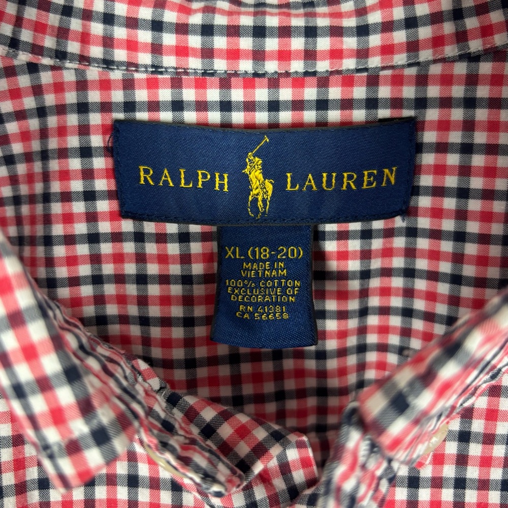 Ralph Lauren Button Down Shirt Boys Size XL 18-20 Long Sleeve - Picture 4 of 5